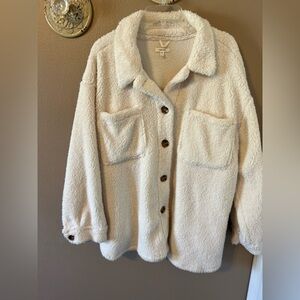 Maurices Cream Sherpa Teddy Jacket